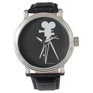 Retro Technicolor Movie Camera Silhouette Watch
