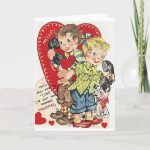 Retro Teen Valentine's Day Card