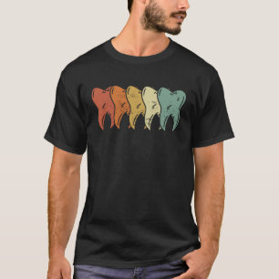 Retro Teeth Dental Hygienist Orthodontics T-Shirt