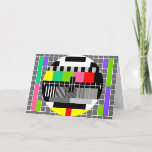 'Retro television' greeting card