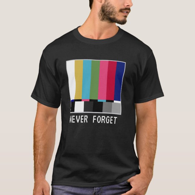Retro Television No Programming Screen Colour Neve T-Shirt (Front)