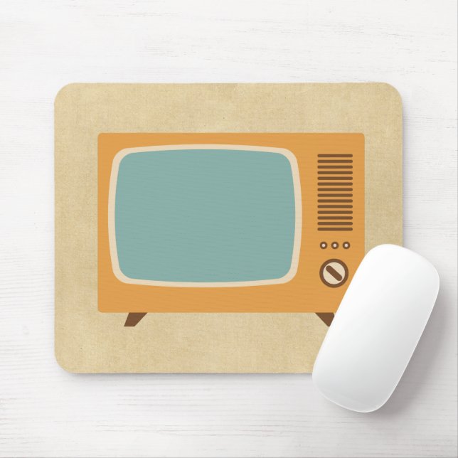 Retro Television Set Mouse Pad (With Mouse)