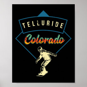 Retro Telluride Colorado Snowboarding Instructor S Poster
