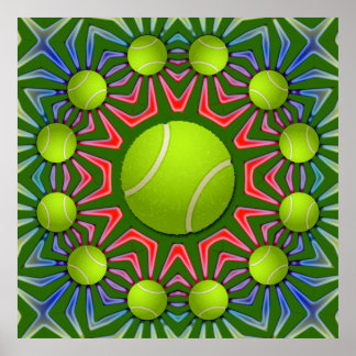 RETRO TENNIS BALL POSTER
