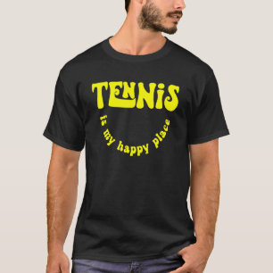 Retro Tennis Is My Happy Place Tennis Player T-Shirt