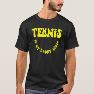 Retro Tennis Is My Happy Place Tennis Player T-Shirt