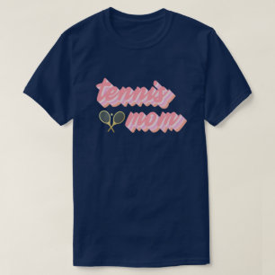 Retro Tennis Mum Text And Racquets Design  T-Shirt