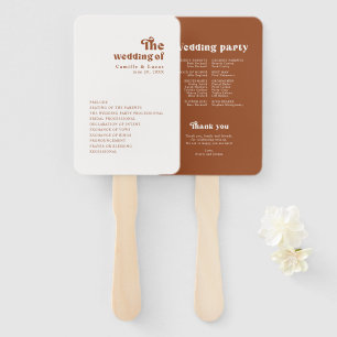 Retro Terracotta  Hand Fan