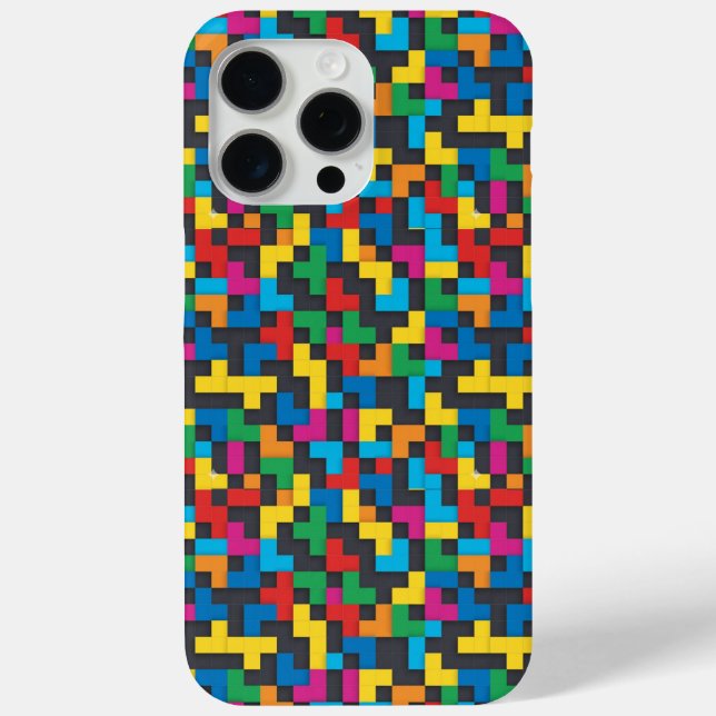 Retro Tetris Blocks Seamless Pattern Case-Mate iPhone Case (Back)