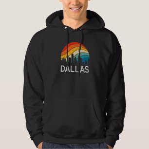 Retro Texas Dallas Skyline Vintage Urban Skyscrape Hoodie