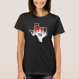 Retro Texas Home State Tx Cool 70s Style Sunset T-Shirt