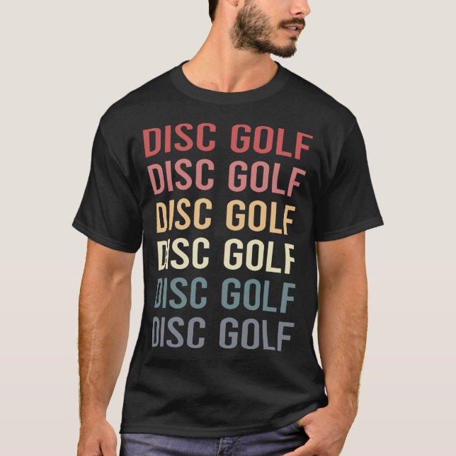 Retro Text Disc Golf T-Shirt (Front)