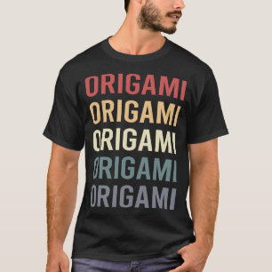 Retro Text Origami T-Shirt
