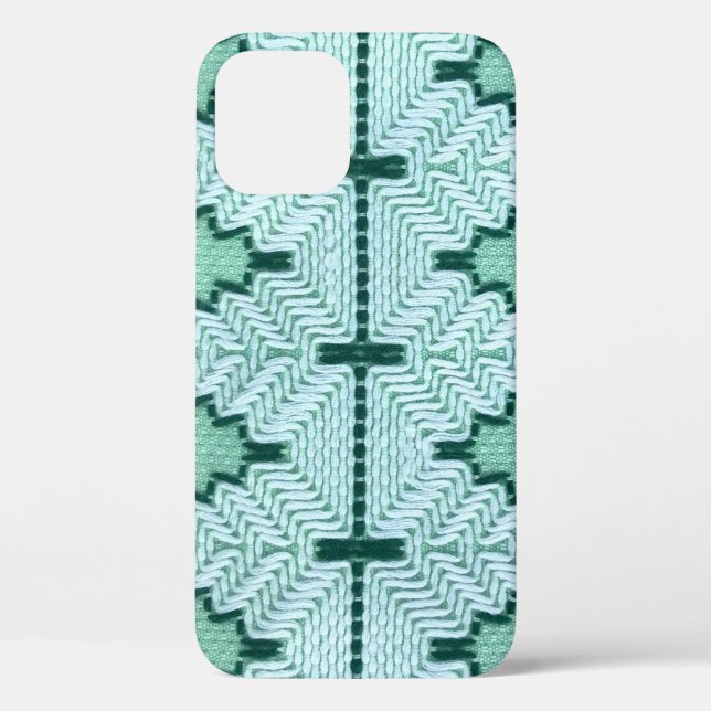 Retro textile yarn couching, graphic pulse. Case-Mate iPhone case (Back)