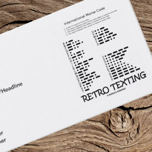 Retro Texting (International Morse Code) Business Card