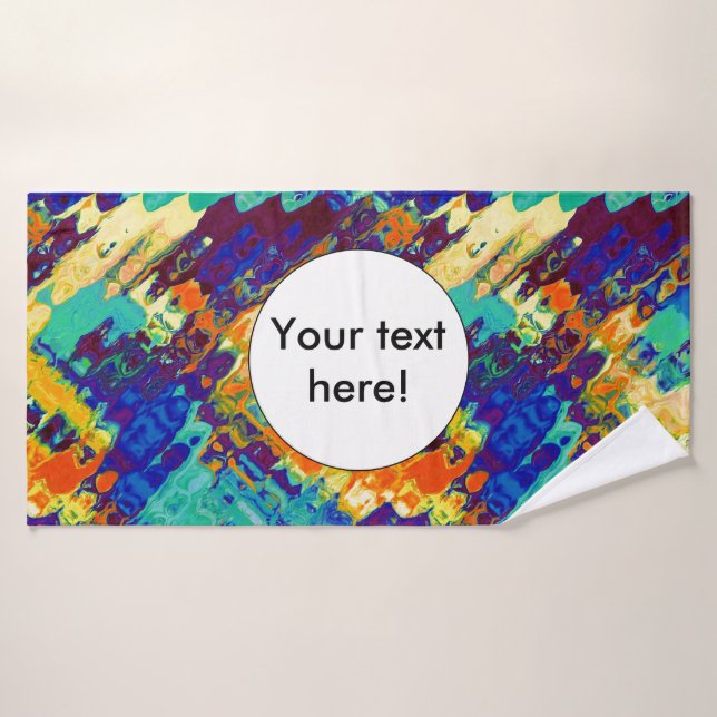 Retro texture abstract design bath towel (Bath Towel)