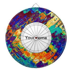 Retro texture abstract design dartboard