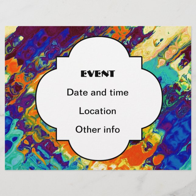 Retro texture abstract design flyer (Front)