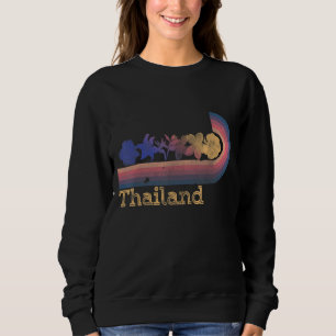 Retro Thailand Tropical Flowers 80's Style Surfing Sweatshirt