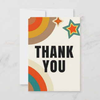 Retro Thank You Card with Bold Typography