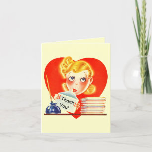 Retro Thank You note Cards Add a sentiment inside