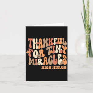 Retro Thankful For Tiny Miracles Thanksgiving Nicu Card