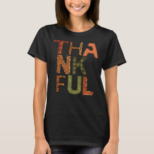 Retro Thankful Teacher Grateful Blessed Teacher Th T-Shirt