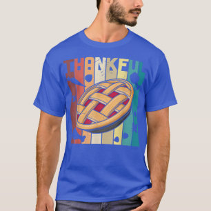 Retro Thankful Thanksgiving Pie Family Kids Matchi T-Shirt