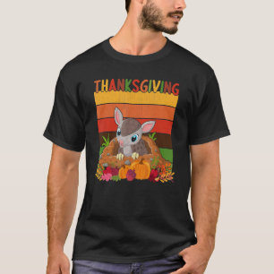 Retro Thanksgiving Decor Armadillo  Thanksgiving P T-Shirt