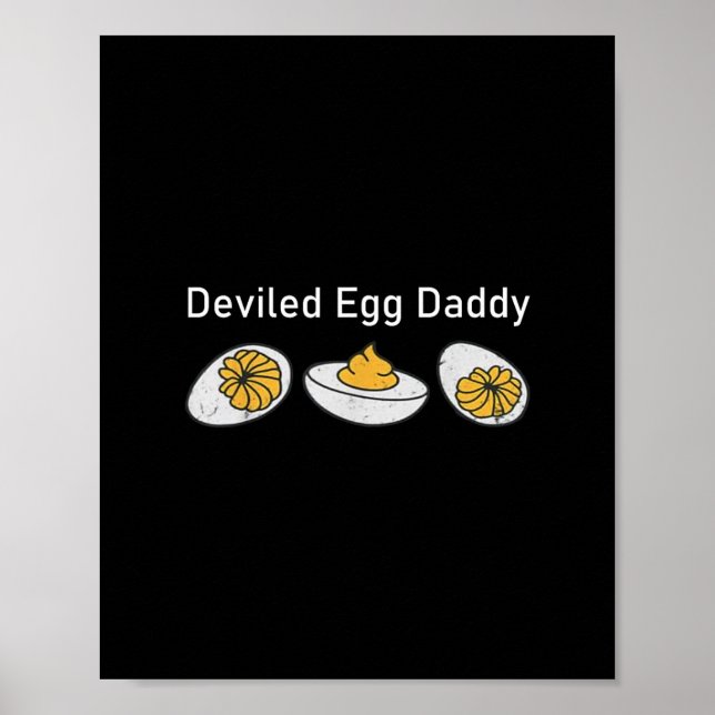 Retro Thanksgiving Deviled Egg Daddy Funny  Poster (Front)