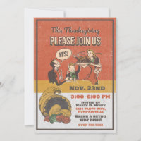 Retro Thanksgiving Dinner Comic