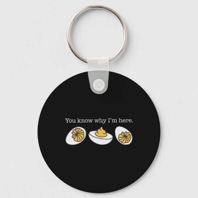 Retro Thanksgiving Dinner You Know Why I'm Here De Key Ring (Front)