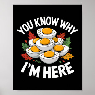 Retro Thanksgiving Dinner You Know Why I'm Here De Poster