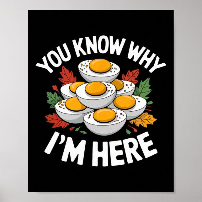 Retro Thanksgiving Dinner You Know Why I'm Here De Poster (Front)