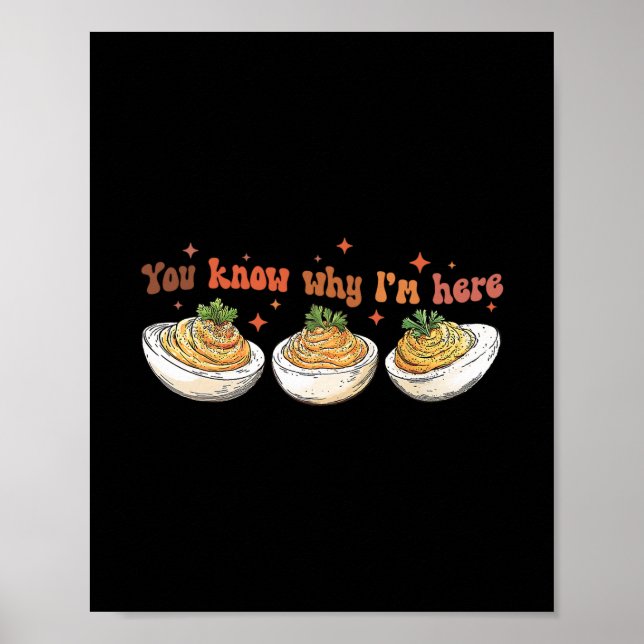 Retro Thanksgiving Dinner You Know Why I'm Here De Poster (Front)