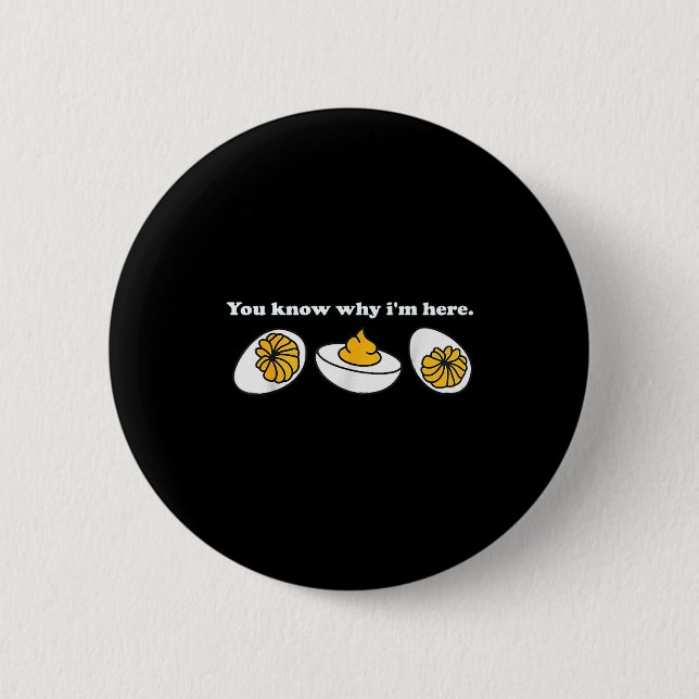 Retro Thanksgiving Dinner You Know Why Im Here Dev 6 Cm Round Badge (Front)