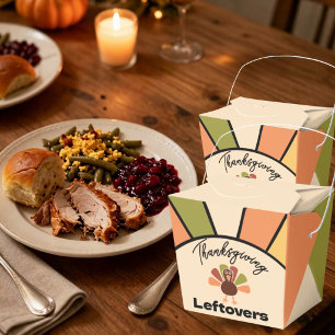 Retro Thanksgiving Leftovers Take Out Box