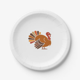 Retro Thanksgiving Turkey � Fall Harvest Design Cl Paper Plate