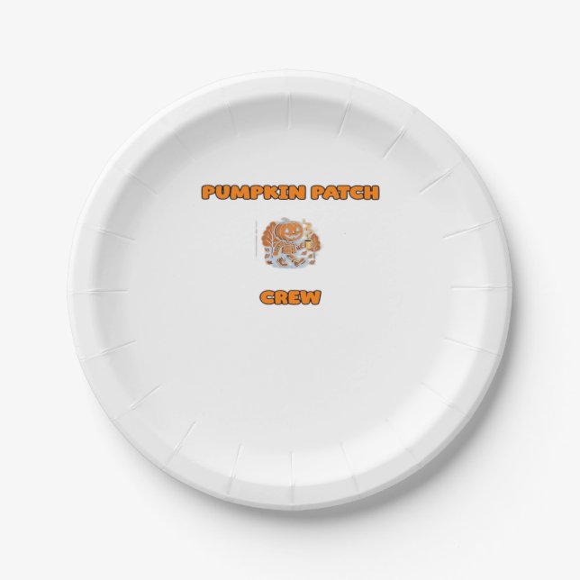 Retro Thanksgiving Turkey – Fall Harvest Design Ov Paper Plate (Front)