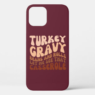 Retro Thanksgiving Turkey Gravy Beans And Rolls  iPhone 12 Pro Case