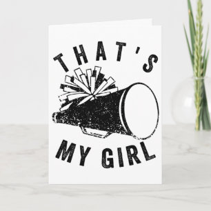Retro That's My Girl Cheer Mum Cheer Leading Girl Card