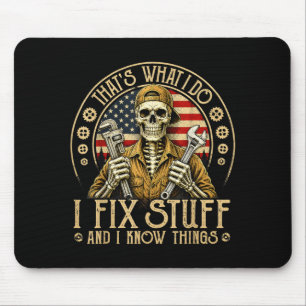 Retro Thats What I Do I Fix Stuff And Gifts Mouse Pad