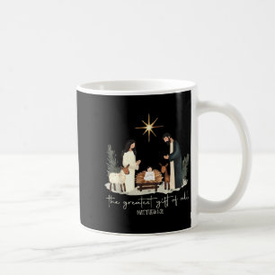 Retro The Greatest Gift Of All Jesus Nativity Chri Coffee Mug