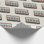 Retro The Greatest Hit Cassette Pattern Wedding Wrapping Paper<br><div class="desc">Cool retro cassette tape wedding gift wrapping paper with text "the greatest hit" for newlywed married couples.  Customise the text and the husband and wife name.  Great for lovers of classic and old school music.</div>