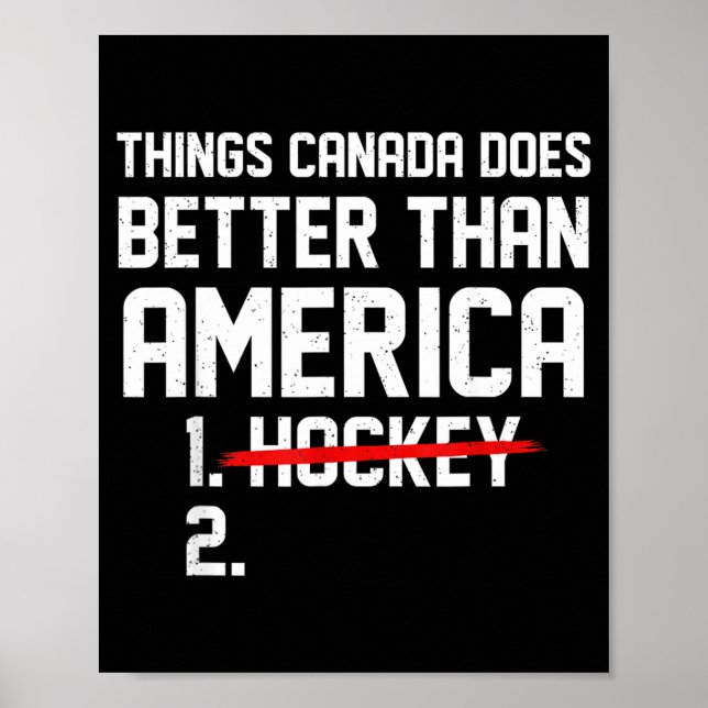 Retro Things Canada Does Better Than Usa Joke Poster (Front)