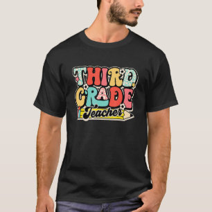 Retro Third Grade Teacher Back To School For Boys T-Shirt