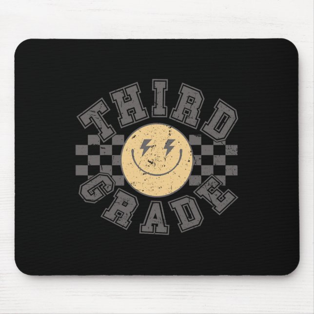 Retro Third Grade Teacher Student 1st Day Back To  Mouse Pad (Front)
