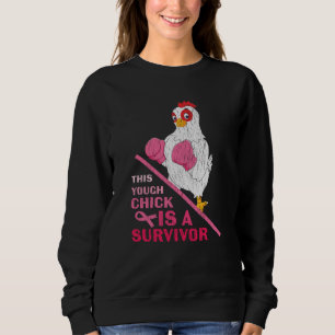 Retro This Chick Breast Cancer Awareness Survivor Sweatshirt