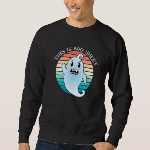 Retro This Is Boo Sheet Ghost Halloween Costume Sweatshirt