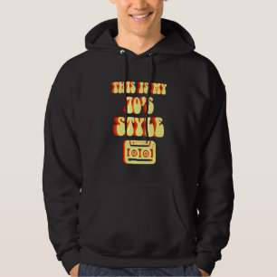 Retro This Is My 70's Costume   Groovy Peace Hallo Hoodie